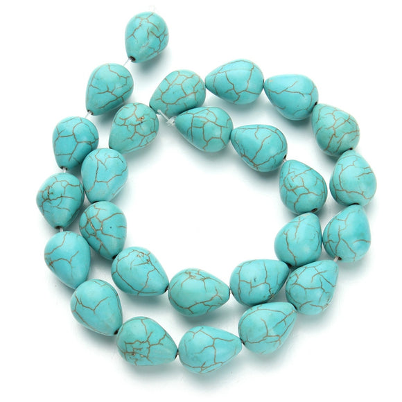 Jewelry Making Created Beads Blue Tear Drop